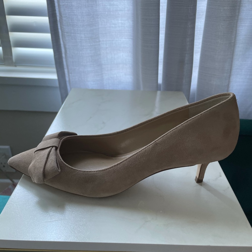 Beige suede Back to Work shoes!